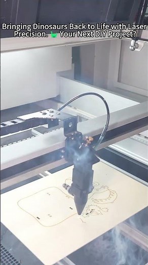 Crafting a Dino-Masterpiece: Laser Cutting a Complex Wooden Puzzle! Co2 laser cutter