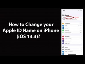 How to Change your Apple ID Name on iPhone (iOS 13.3)?