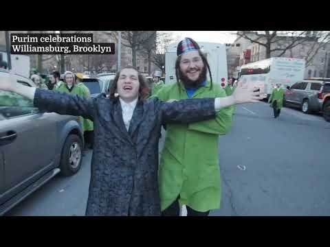 Purim celebrations in Williamsburg, Brooklyn