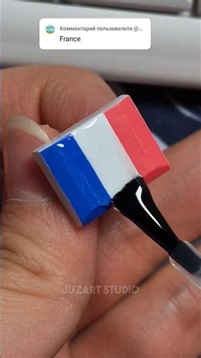 Painting the France flag on a custom keycap! 🇫🇷⌨️ #shorts