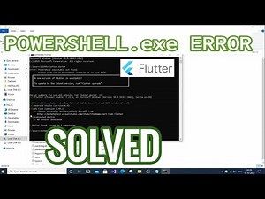 Powershell executable not found flutter doctor error solved
