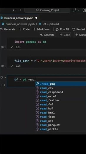 How to Load a CSV File in Jupyter Notebook Using VS Code #dataanalytics #excel