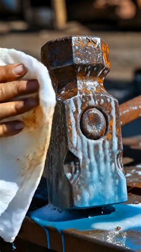 Rusty Hammer Restoration | Remove Rust from Old Hammer Easily 🔨 | Satisfying Tool Cleaning