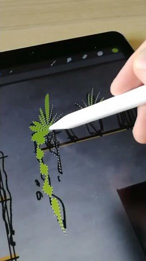 Quick Interior Design Sketches in Procreate on iPad #shorts