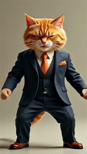 A cat with bulging muscles