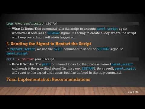 Restarting a Shell Script with a Signal