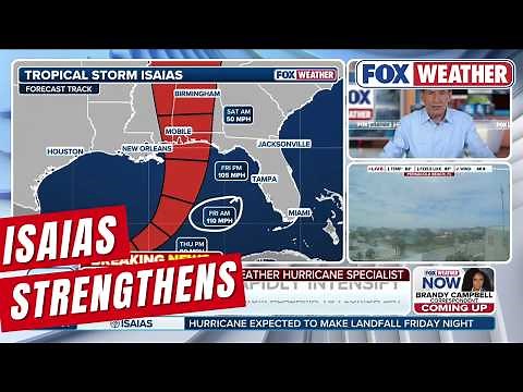 Tropical Storm Isaias Gains Strength As It Continues To Develop In The Gulf