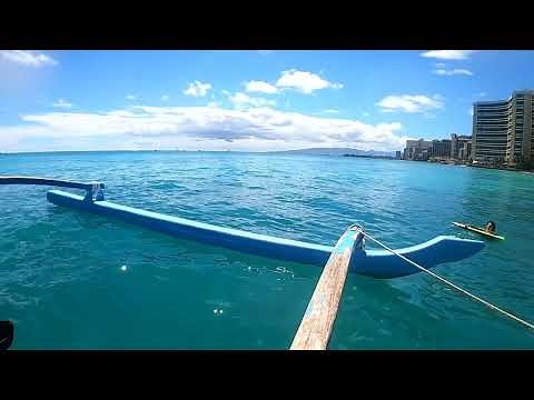 Surfing on an Outrigger Canoe