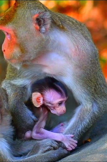 Cute Movements Of Baby Monkey #macaquewildife