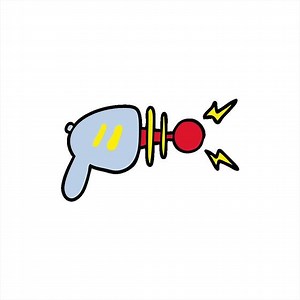 cartoon ray gun artistic drawing