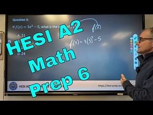 Hesi A2 Math Test Practice, Algebra, Linear Equations, Video 6