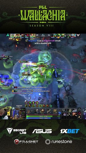 NightFall ENDS map with Tiny RAMPAGE vs Heroic #pgl #wallachia #dota #dota2 #дота