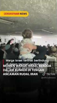 MOMEN WARGA ISRAEL BERDOA DALAM BUNKER DI TENGAH ANCAMAN RUDAL IRAN