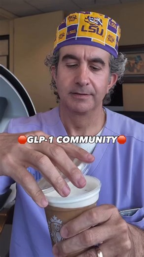 Here’s my coffee order as a surgeon who specializes in GLP-1s 👇 🚫 Skip the protein cold foam, protein vanilla latte, and protein vanilla matcha at Starbucks. They’re still high in sugar and can aggravate nausea or reflux on GLP-1s. (Don’t ask me how I know that.) ☕️ What I order instead: Cold brew Fairlife protein – ~30g protein – Lower sugar than Starbucks’ protein add-ins – Lactose-free (easier on digestion) – Cold brew = less acidic, which matters if you’re dealing with GLP-1-related GI sid