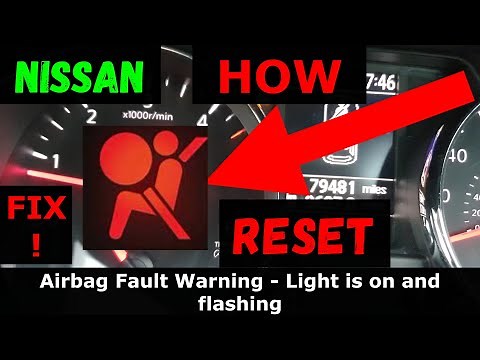 NISSAN - How To RESET / FIX Airbag Light in 2 min - Fast & Easy! No Tools!
