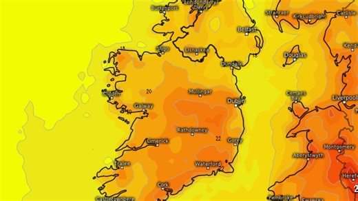 Met Eireann pinpoint exact day sunny spells & 22C temps to return as rain to hit