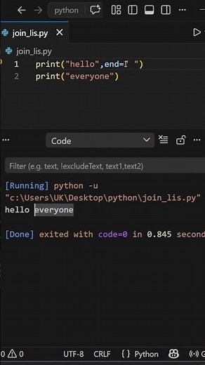 How to Print on Same Line in Python | Python Tutorial #python