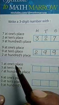 How to write 3-digit numbers with given instructions @MathMarrow