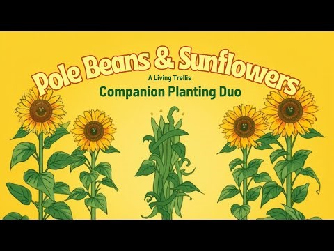 Pole Beans & Sunflowers The Living Trellis Companion Planting Duo