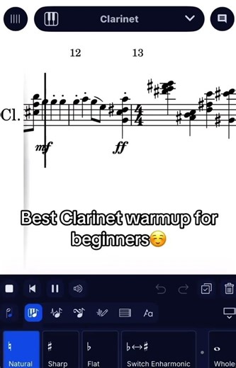 Easy warmup for clarinets! #band #clarinet #instrument