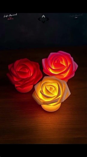 Romantic Rose LED Night Lights 🌹✨ Cozy Bedroom Decor Idea | Mini Table Lamps for Modern Homes