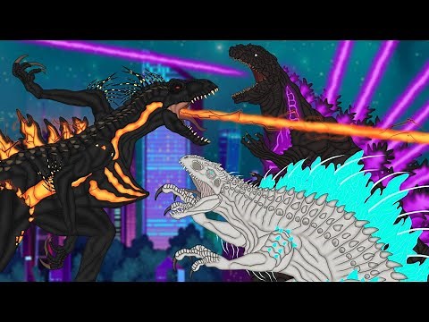 Indozilla Raptor VS Indominus Zilla Rex VS Shin Godzilla | EPIC BATTLE!! : PiKKY GODZILLA