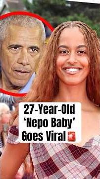 27-Year-Old ‘Nepo Baby’ Goes Viral #shorts #maliaobama #sashaobama