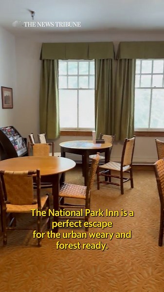 Surprise snowfall at the National Park Inn