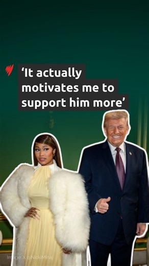 SBS News on Instagram: "Trinidadian rapper Nicki Minaj has called herself Donald Trump's "number one fan" during a promotional event for the US President's children's savings accounts program. "The hate or what people have to say, it does not affect me at all. It actually motivates me to support him more ... we're not going to let them get away with bullying him," she said at the event. Trump said the performer was a "great supporter" of his 'Trump Accounts' program, in which the government crea