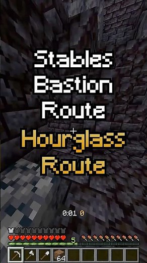 Stables Bastion (Hourglass or Triple to Bad)#minecraft #tutorial #speedrunning #mcsr