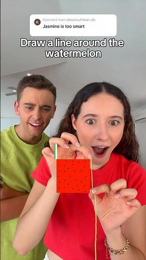 DRAW A LINE AROUND THE WATERMELON! 🍉💀 #shorts #viral #filter