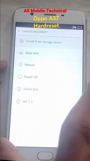Oppo A57 A37 Hardreset /Oppo hard reset #tech #tutorial