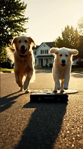 Golden Retriever's Heroic Escape from Explosion with Puppy! 💥🐕