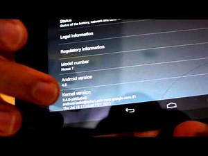 Nexus 7 2013 - Unlock Developer Options Android 4.3