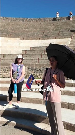You can visit Pompeii AND Sorrento in one day from Rome 🤯 #daytrip #italy #travel