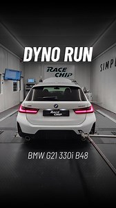 BMW G21 330i B48 Dyno Test — Wait until the end. 👀🔥 Full-throttle pull on the dyno. No filters, just boost and data. At the end we reveal the result on the power graph: ✅ 46 HP ✅ 98 Nm #bmw #racechip #chiptuning | RaceChip Chiptuning