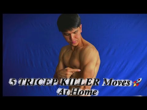5 Killer Tricep Exercises at Home | No Equipment Needed 💪🔥