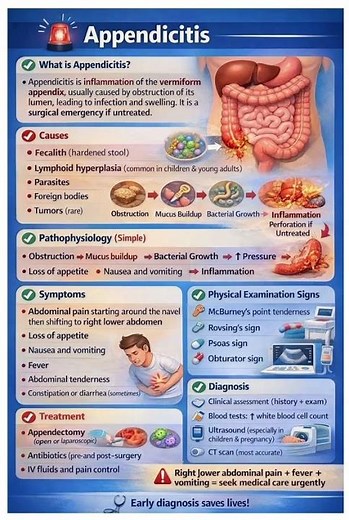Appendicitis Explained 🚨 Symptoms, Causes & Diagnosis