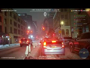Snowstorm ❄️| Street Cam | TAXI UBER Driving the Streets of NYC 🚕