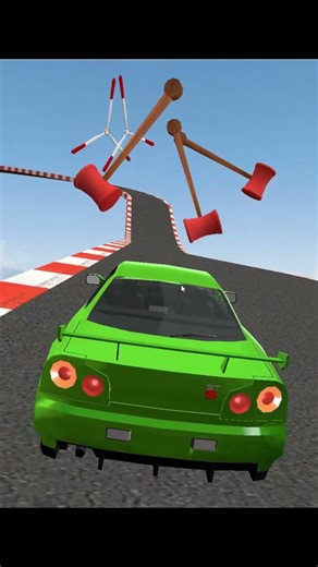 Car Stunts: Impossible Death Ramp Jump 😱 BeamNG Drives | Zone Dominator #shorts #car #Gaming