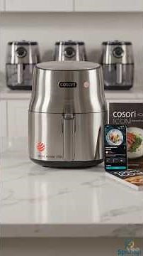 Review Cosori Iconic Stainless Steel 6.5 Qt Smart Air Fryer, PFAS-Free Ceramic Coating & VeSync App
