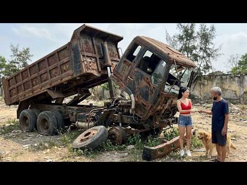Genius Girl Revives Old Man's Abandoned 5-Ton Dump Truck Forgotten for 25 Years