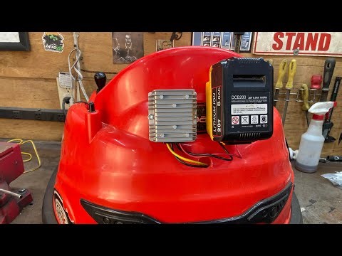 20v to 12v step down converter adapter for DeWalt batteries. Great option for Power Wheels