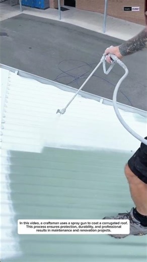 Satisfying Roof Spray Painting | Precision Renovation Process