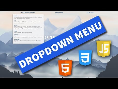 Dropdown Menu with HTML, CSS, and JavaScript - How to create a dropdown menu using HTML, CSS, JS