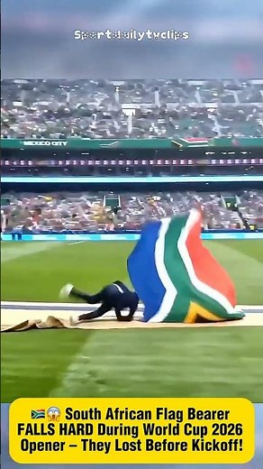 South African Flag Bearer FALLS HARD During World Cup 2026 Opener–They Lost Before Kickoff! #shorts