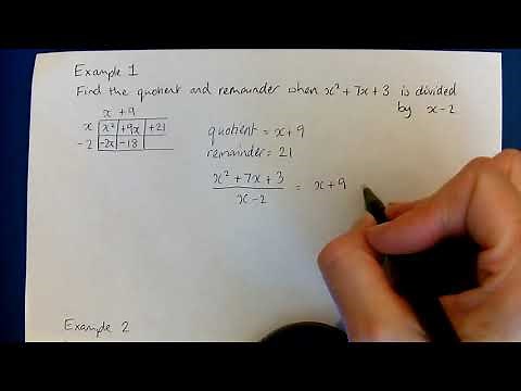 algebraic division with remainder grid method