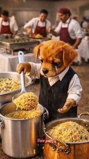 Poor puppy begs rich men, but no mercy came😭 #ai #puppy #shorts #viral