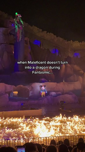 Maleficent Surprise in Fantasmic Show at Disney's Hollywood Studios
