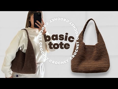 Crochet Basic Tote Bag Tutorial | Step by Step tutorial